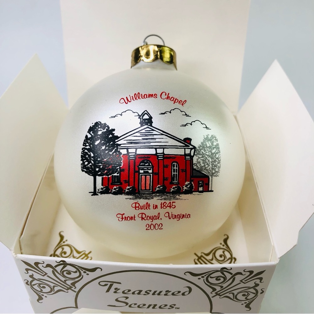 2002 Treasured Scenes Limited Edition #2 Ornament Front Royal By Williams Chapel